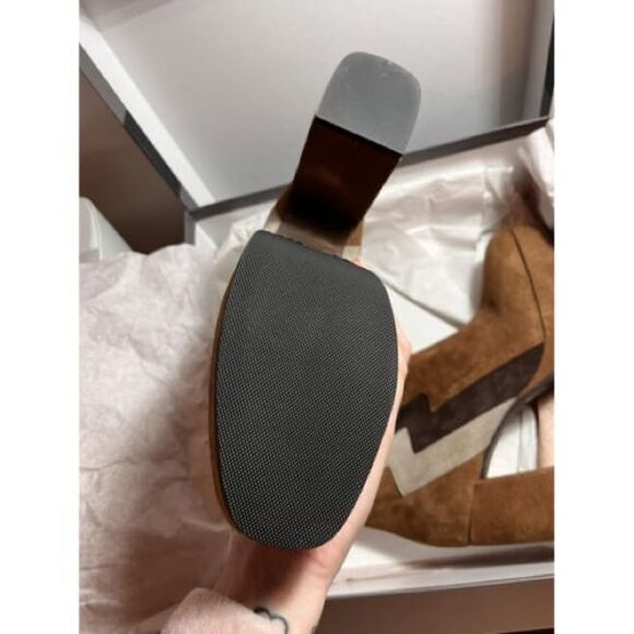 Elvio Zanon Suede Leather Lightning Strike Platform Boots Size 38 7.5 - Picture 3 of 6